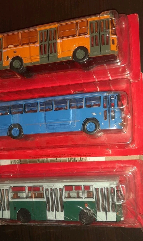 Lotto di 3 Modellini Bus Autobus Fiat Iveco 1/43 Hachette Italia - No Norev  - Immagine 3 di 4