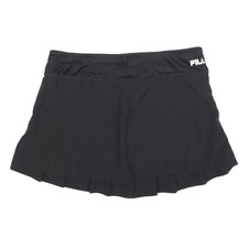 FILA Womens Black Tennis Mini Skort Polyester Blend Pleated Size L Sports