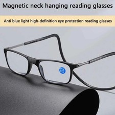 Portable Magnetic Reading Glasses Anti Blue Light Rectangle Neck Hanging Readers