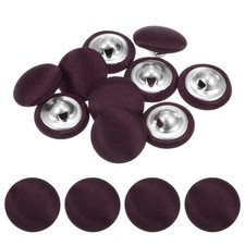 Cover Button Kits 10pcs - Fabric Button Maker Covered - Dark Purple - 0.5 IN