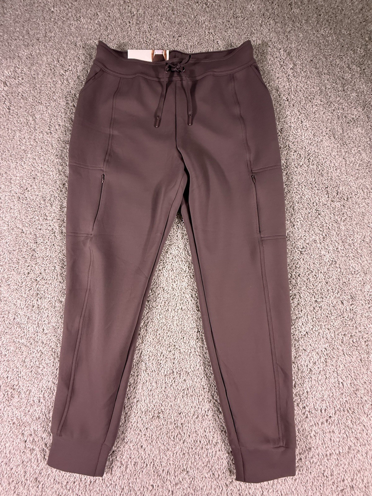 32 Degrees Heat Women's S Jogger Pants With Zippered Pocket Brown