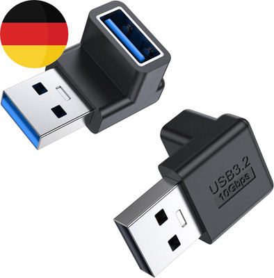 MOGOOD 90 Grad USB 3.2 Adapter 10Gbps, 2 Pack, up Und down Winkel USB Stecker Au