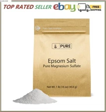 Epsom Salt 1 Lb Pure Magnesium Sulfate Food Grade