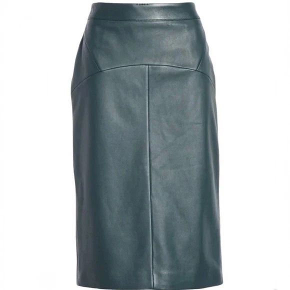 Falda lápiz BOSS HUGO BOSS NUEVA CON ETIQUETAS $595 Sebarbie cuero genuino talla US 14 Foto 2 de 4