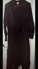 A New Day Women's Black Solid Long Sleeve button down dress