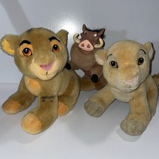F30 vintage Disney the lion king Simba and Nala plush set With Pumba Collectible