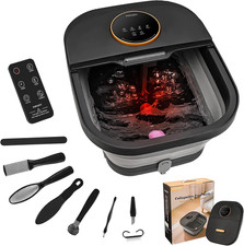 Foot Spa Bath Massager with Heat, Bubble, Temperature Control, Remote Control, T