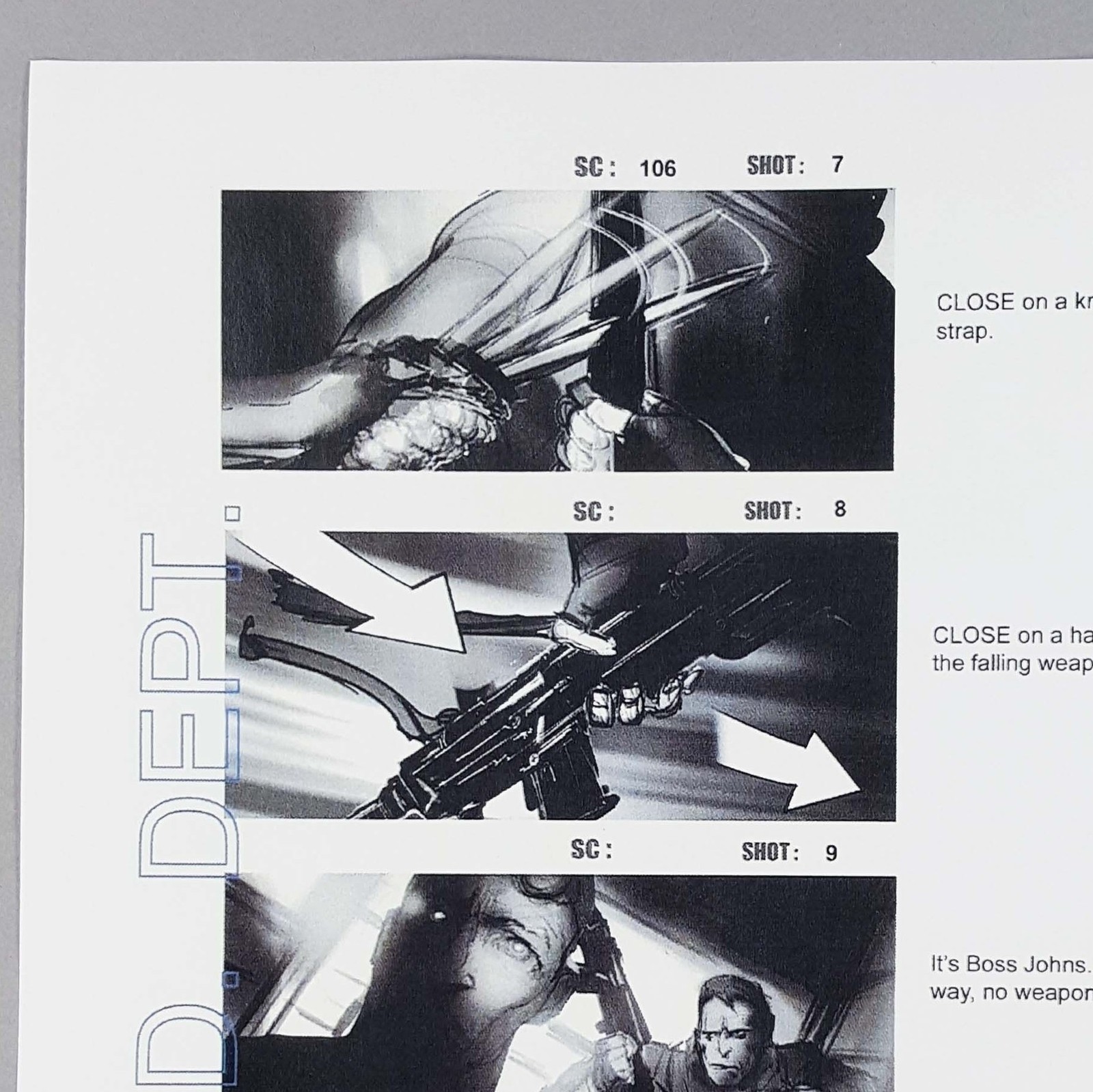 Image 5 of Riddick Production Used Storyboard Hell Rally Vin Diesel Scene 106 Page 15