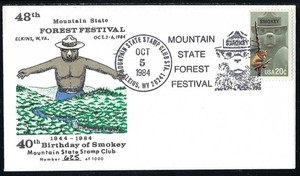Fire / 40th Birthday of Smokey / Sponsored by Mountain State Stanp Club. 