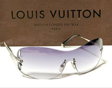 Louis Vuitton Z0541U Lily Mask Silver Rimless Shield Purple Gradient Sunglasses