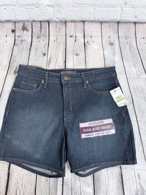 Gloria Vanderbilt Scottsdale Girls 14 High-Rise Stretch Denim Shorts Blue