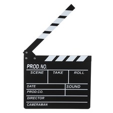 Wooden Movie Film Clapboard 10.63x11.81" Movie Theater Decor, P-Black