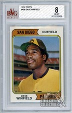 Dave Winfield 1974 Topps Rookie Card #456 BVG 8 NM-MT