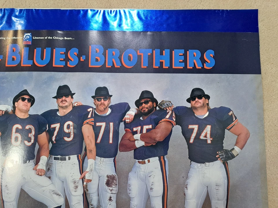 Lot of 4 Vintage Chicago Bears Posters - Junk Yard Dogs, Blues Bros, Vengeance,+ - Image 4 of 4