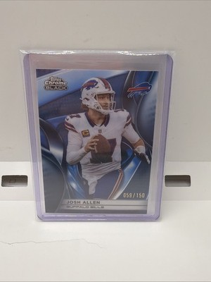 Topps Chrome Black Josh Allen Blue Refractor /150 #12 Buffalo Bills 2025 SSP!