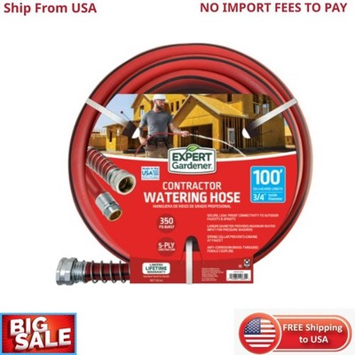 Expert Gardener Contractor Grade 3/4-Inch x 100-Foot Garden Hose New