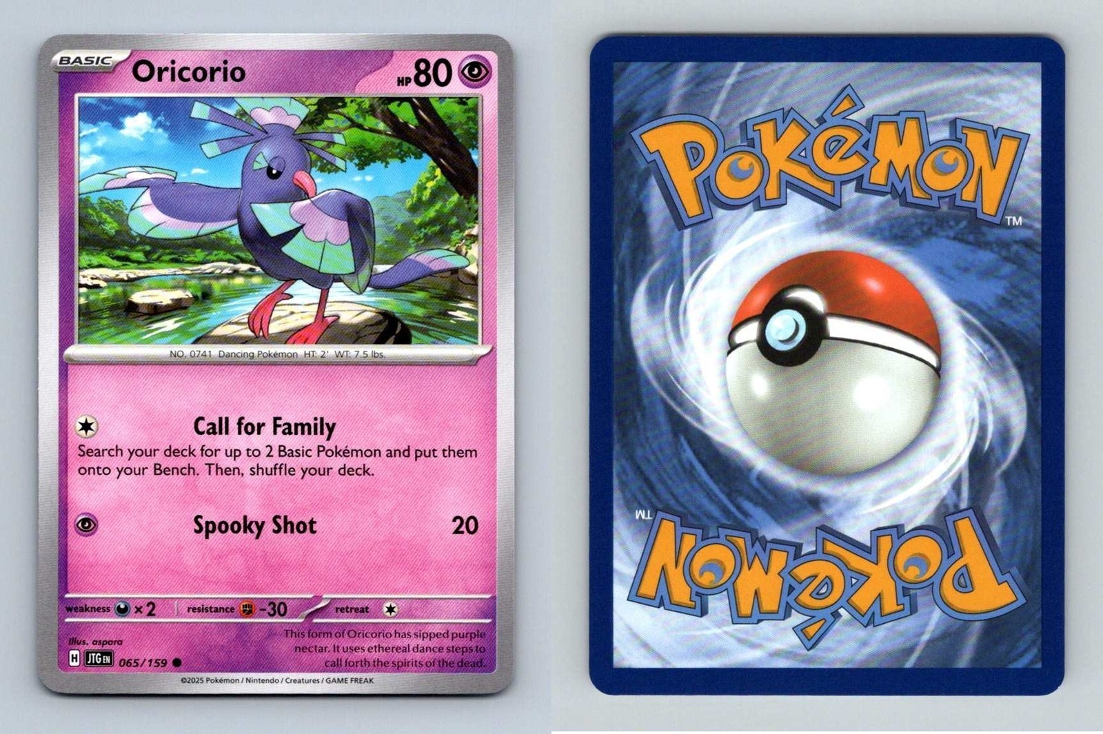 Oricorio #065/159 SV Journey Together Common Pokemon 2025 TCG Card