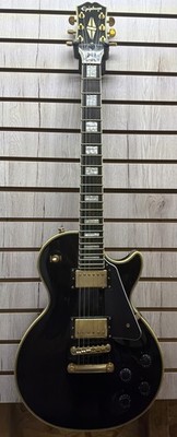 Epiphone Les Paul Custom Electric Guitar Black Gold Hardware w/ Gator Hard Case