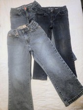 Children's Place Boys Jeans Size 5 Bootcut Skinny Straight 3 pr Adjustable Waist