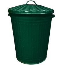 90L Colour Metal Dustbin Retro Style Steel Bin