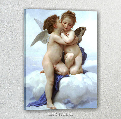 Bouguereau Liebe und Psyche LEINWANDBILD 50x70 cm DRUCK REPRODUKTION BETTBETT