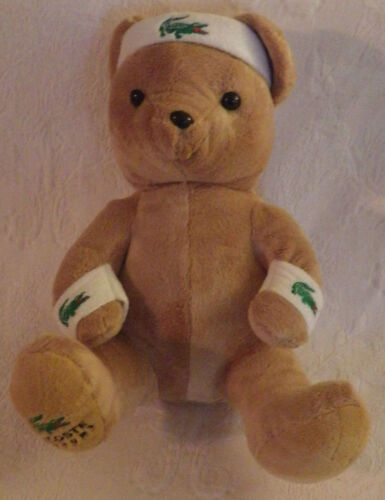 Lacoste La Coste ParfumsTeddy Bear Workout Logo Toy Stuffed Animal Plush 13" - Afbeelding 1 van 3
