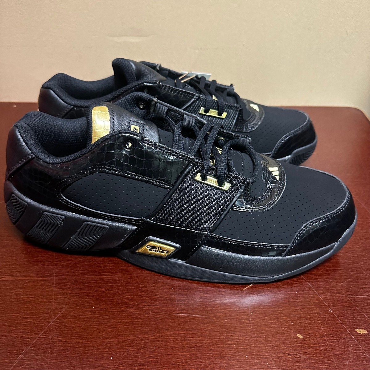 Adidas Unisex Adults Black Gold Agent Gil Restomod Basketball Shoes M12.5 W13.5 adidas Agent Gil Restomod  main image 4