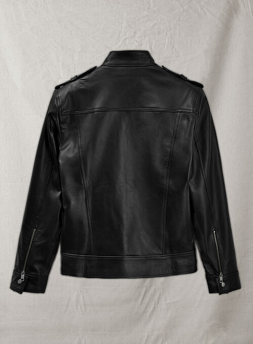 ALICIA VIKANDER LARA CROFT TOM RAIDER LEATHER JACKET BLACK NAPA