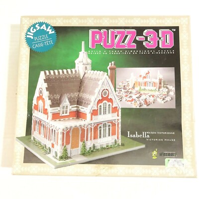 Vintage 90s Puzz-3D Victorian Home Isabella WREBBIT 233 Piece