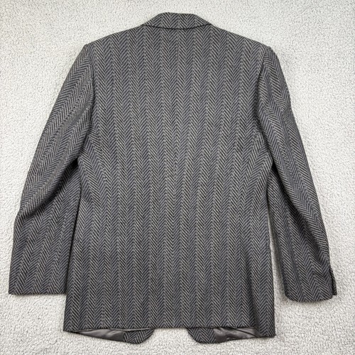 Chaqueta Abrigo Deportivo De Colección Mani Giorgio Armani Blazer Para Hombres 38R Gris Lana Espiga - Imagen 3 de 17