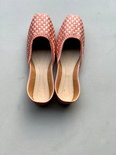 Indian Punjabi Pakistani Ethnic Traditional Women Khussa Flat Shoes Juti US 8