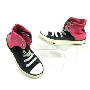 pink black converse