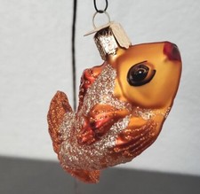 OLD WORLD CHRISTMAS GOLD FISH GLITTER ORNAMENT FROM THE NEWLYWED SET