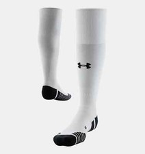 Under Armour Unisex UA Over-The-Calf Pro Soccer Socks White L Men's 8.5-13 NEW