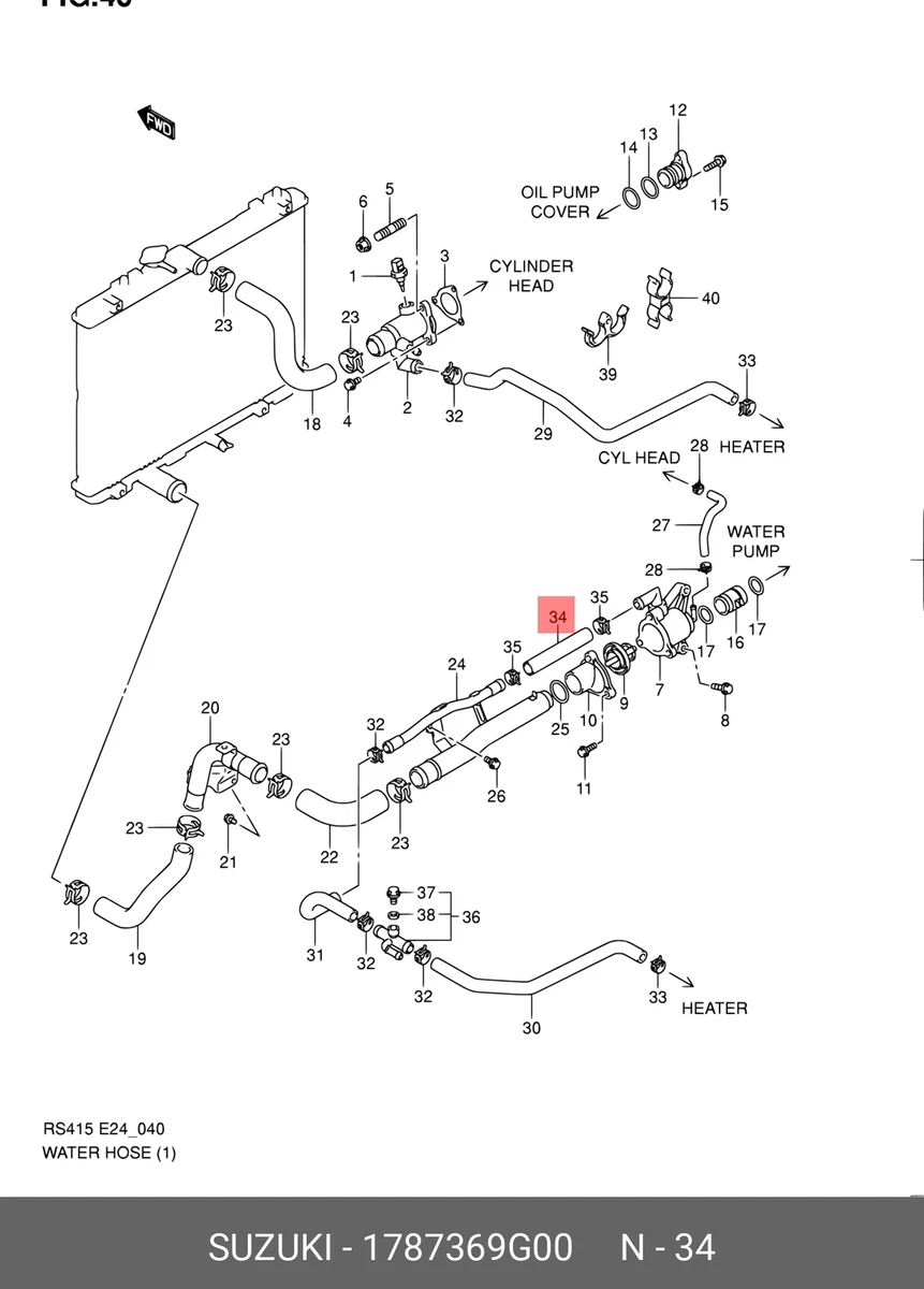 Genuine OE Hose Assembly Windshield Washer 1787369G00 For Suzuki  
