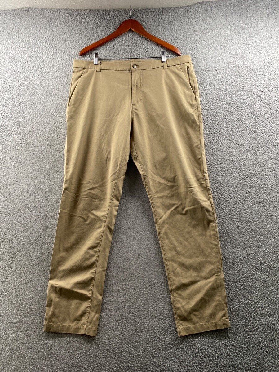 Lululemon Pants Mens 38 Brown 38x33 Straight Fit Commission ABC Warpstreme  Men | eBay