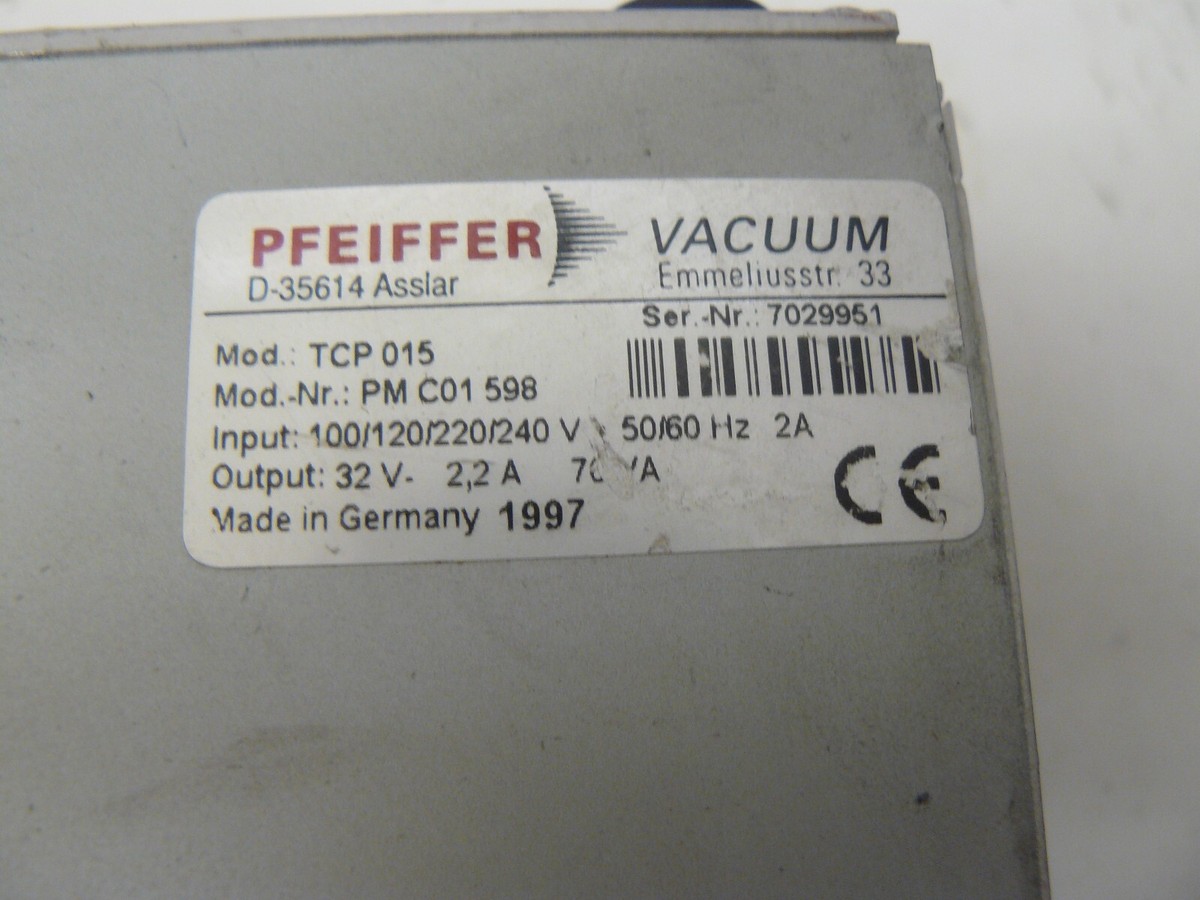 Pfeiffer Vacuum TCP 015 turbo pump controller PM C01 598 | eBay