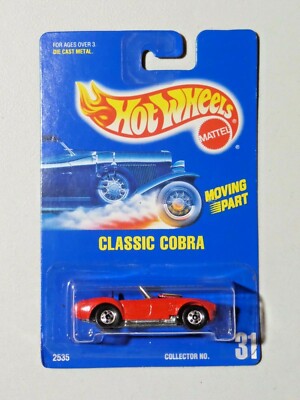 Hot Wheels Classic Cobra Red Cobra on Hood Opens NEW 1981 #31 BW Tires