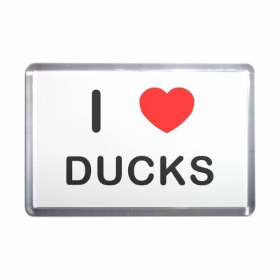 Ducks I Love Herz Kunststoff Kühlschrankmagnet (S, M, L, XL)