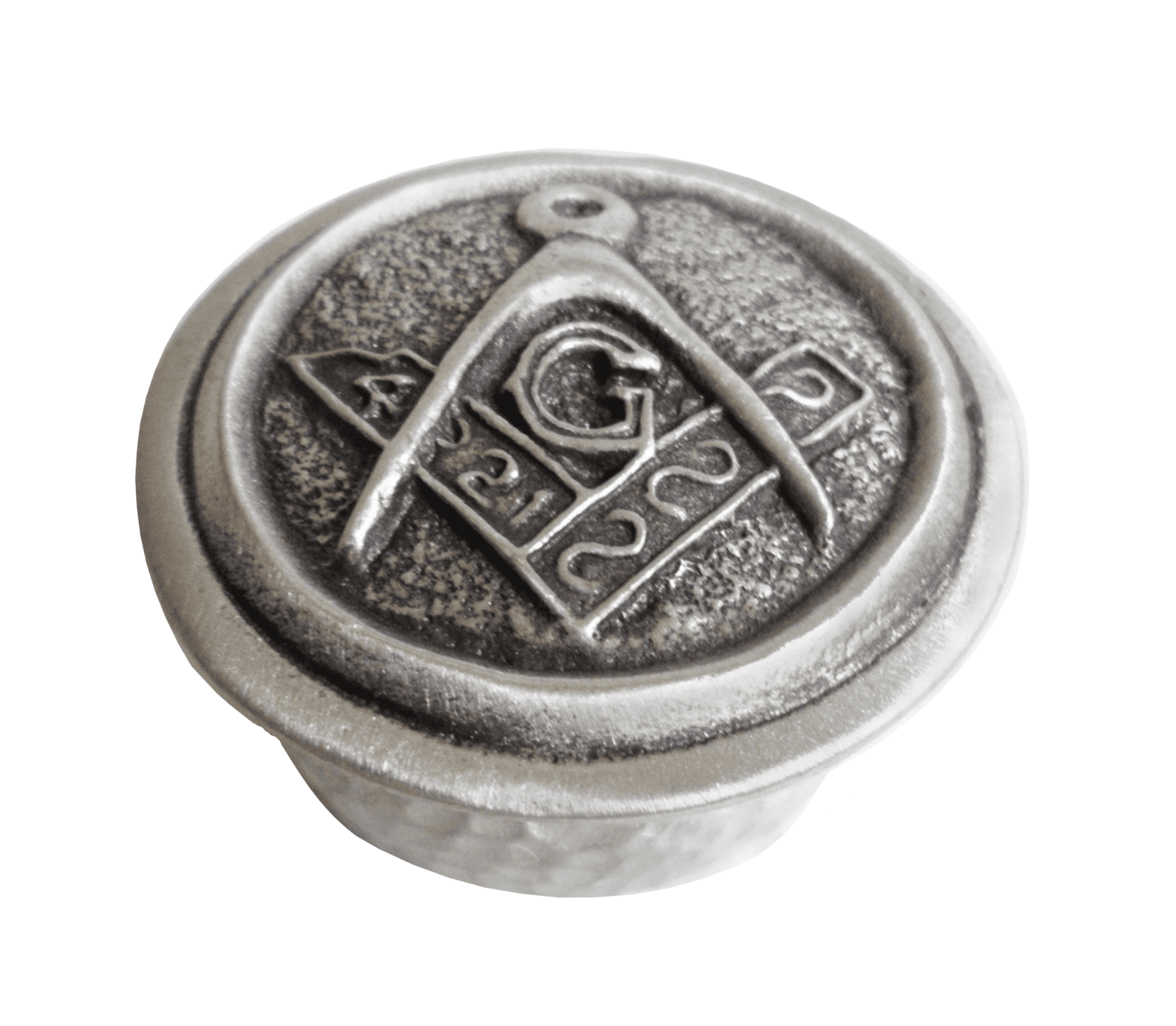 Masonic Square and Compasses with G Pewter Trinket Box - Hand Made in the UK
