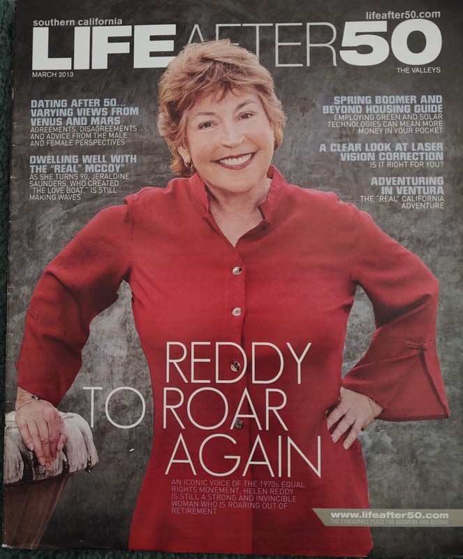 LIFE AFTER 50 MAGAZINE HELEN REDDY COVER MARCH 2013 OUT OF PRINT
