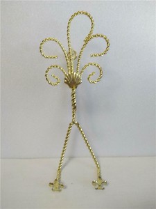 Vintage Tea Cup Saucer Plate Holder Gold Twisted Wire Display