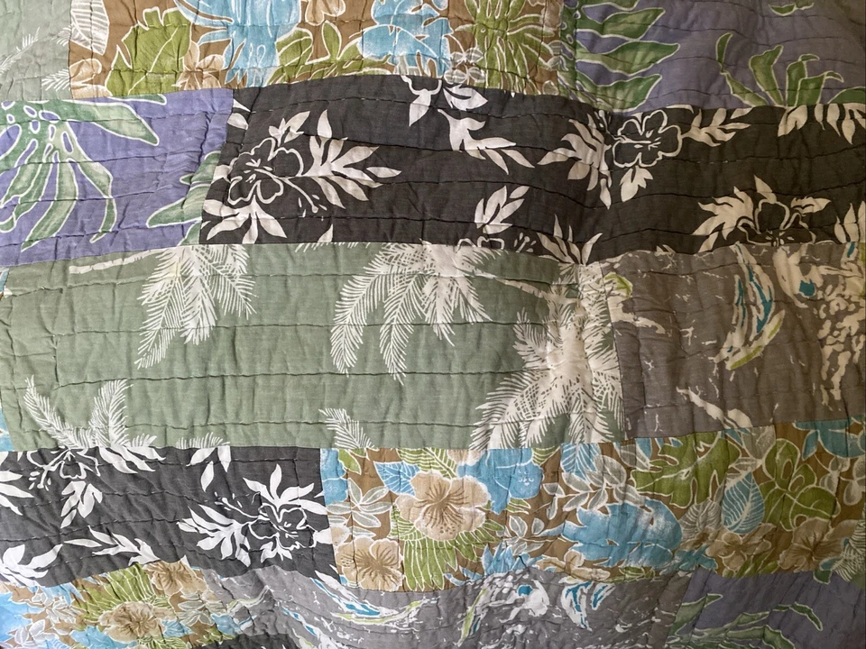 Стеганое одеяло для подростков Pottery Barn синее клетчатое 70x88 - Изображение 3 из 4