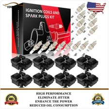 Ignition Coils & Iridium Spark Plugs Kit For Mercedes Benz S430 S500 2000-2006