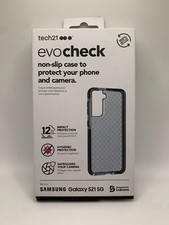 Samsung Galaxy S21 5G Tech21 Evo Check Non-Slip Impact Case - Smokey Black