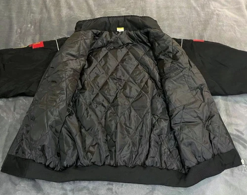 Adults F1 Team Racing Embroidery Cotton Padded Zip Black Racing Jacket*/ - Picture 8 of 9