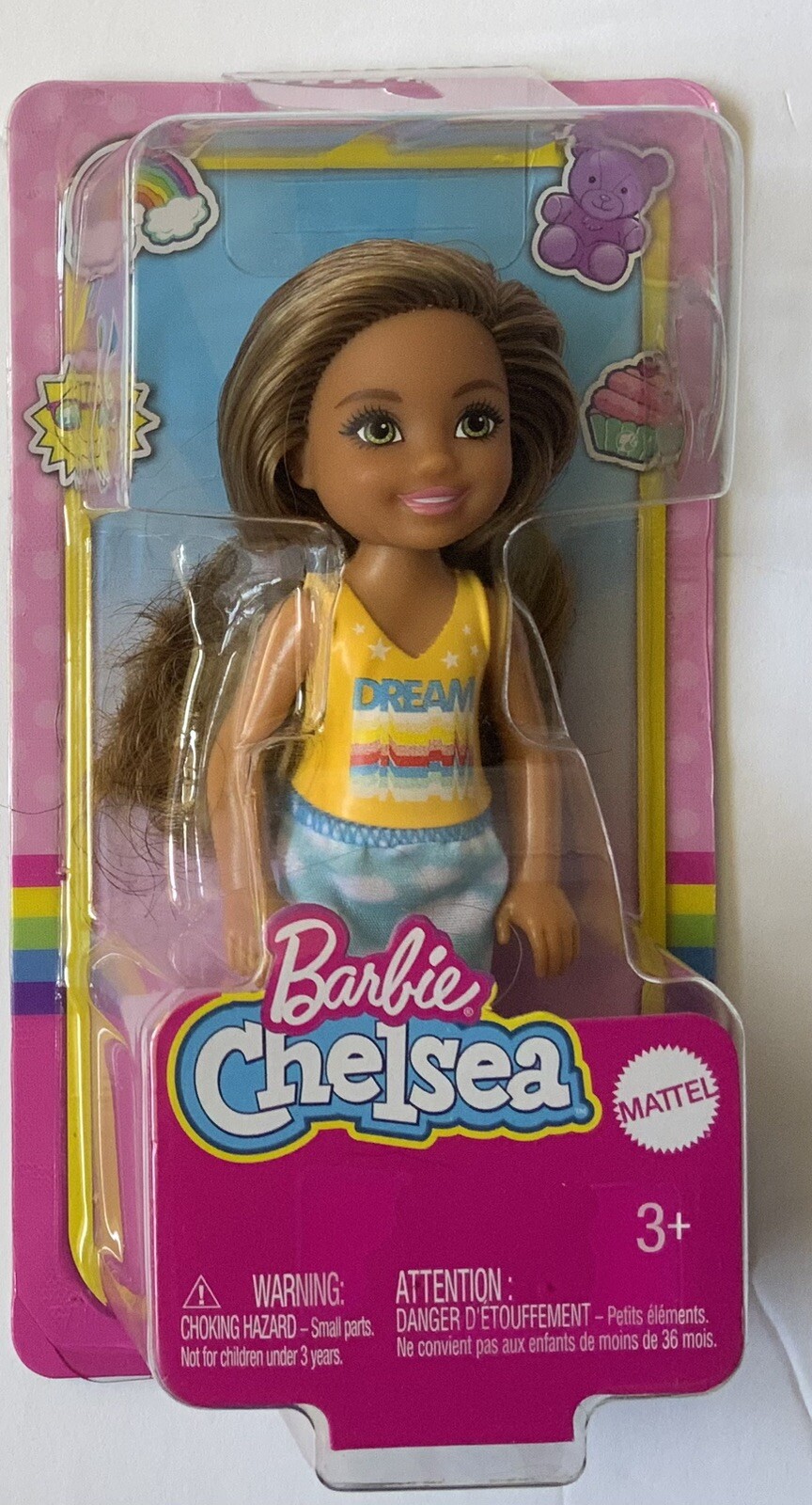 Barbie Chelsea Doll w/ Light Brown Hair Cloud Print Skirt-image