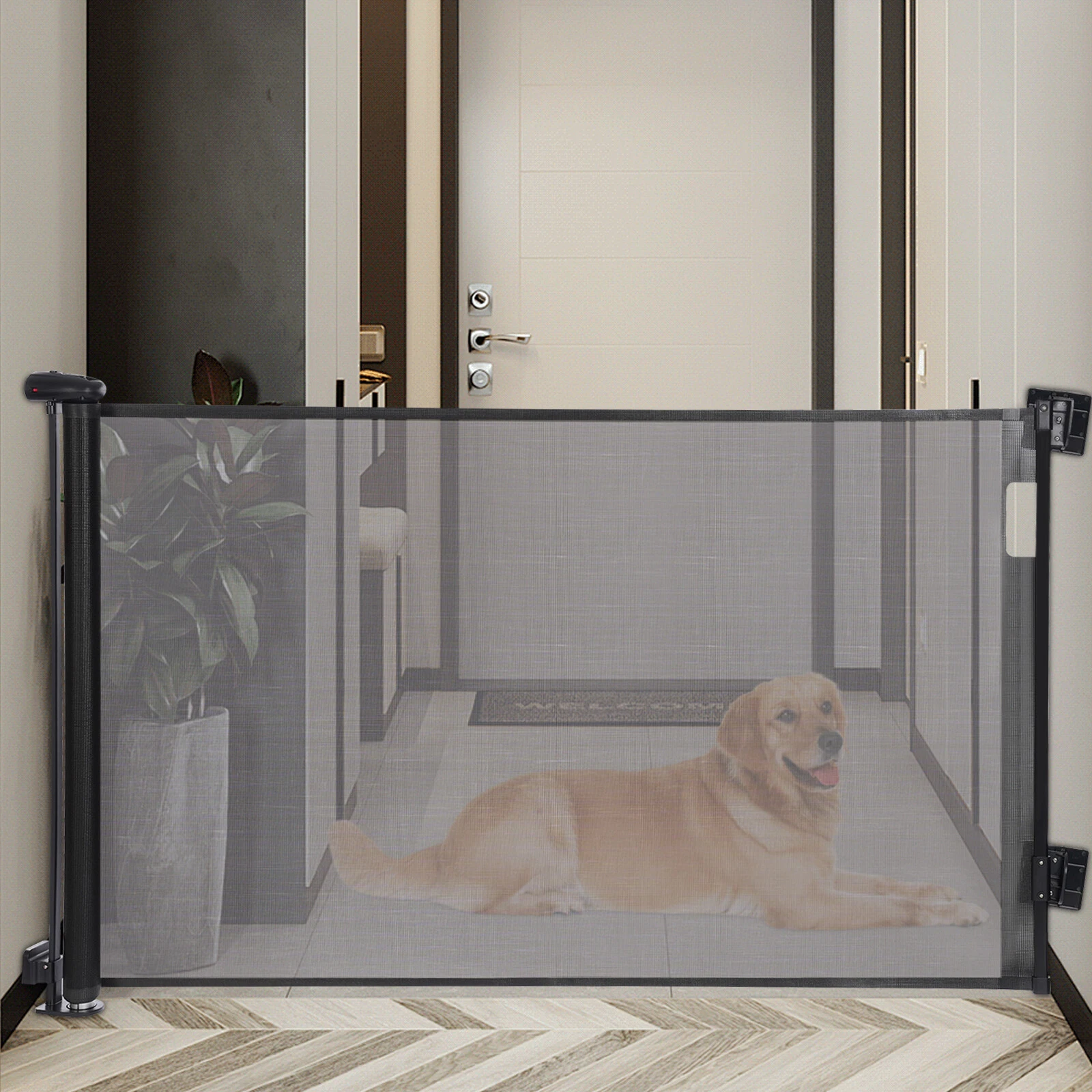 2025 Retractable Gate Extra Tall Baby Gate Retractable Pet Gate 118*33.85 in