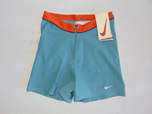 Vintage 80 90 NIKE Shorts XL Pantaloncini OG Dri Fit Azzurro Blu Aderenti  Donna | eBay