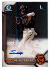 Alexander Suarez 2022 Bowman Chrome 1st Year Prospect Autograph Auto Giants